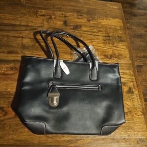 Victoria's Secret Black Tote with Silver Accents